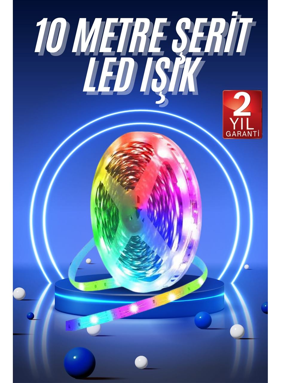 RGB Neon Şerit Led Lamba 10 Metre İç Mekan Tasarımına Uygun