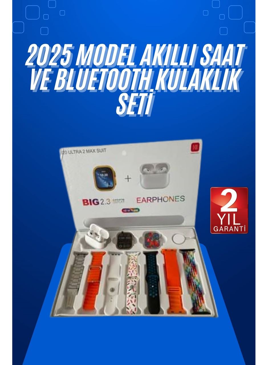 Yeni Nesil 7 Kordonlu Arama Bildirim Özellikli Kulaklık Hediyeli Akıllı Saat