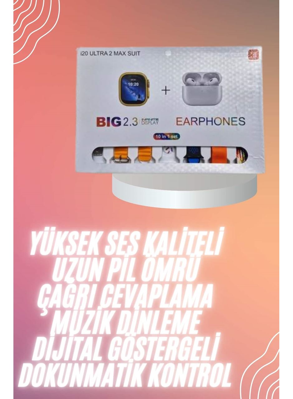 Yeni Nesil 7 Kordonlu Arama Bildirim Özellikli Kulaklık Hediyeli Akıllı Saat