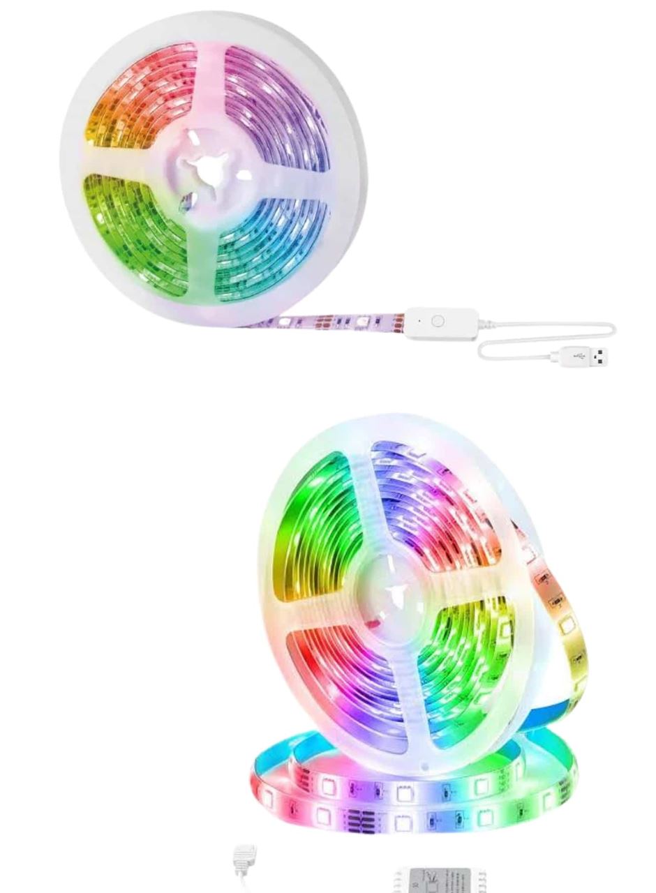 10M Şerit Led İç Mekan Renkli Rgb Şerit Led Kumandalı