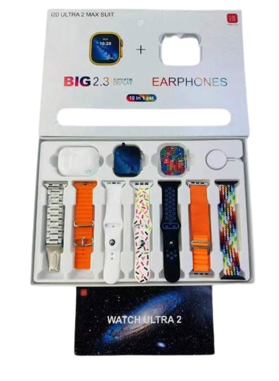 Akıllı Saat ve Air Pro Kulaklık 7 Kordonlu Çok Fonksiyonlu İkili Set