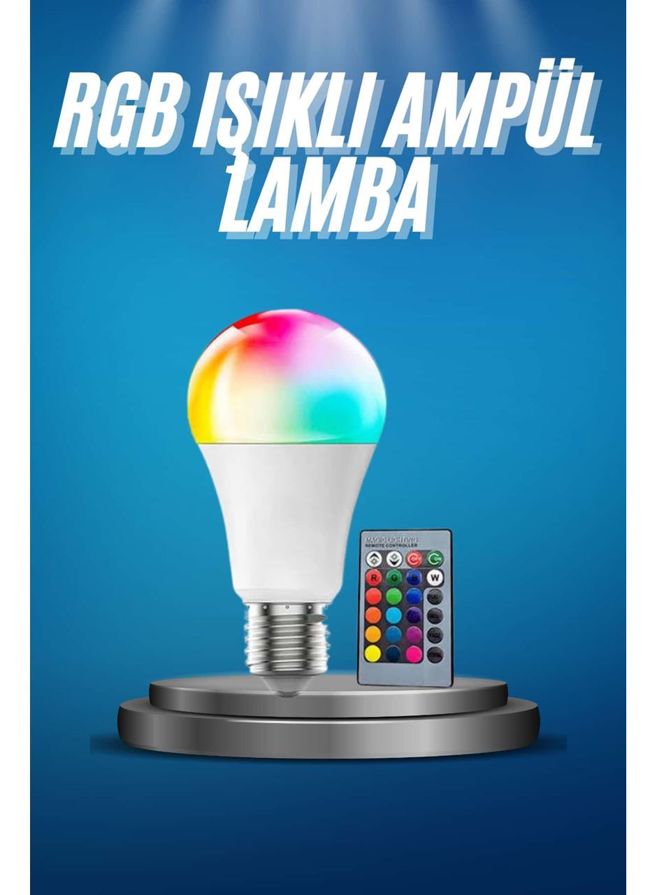 Ayarlanabilir Parlaklık RGB Led Ampul Beyaz Lamba Ve Renkli Ampul