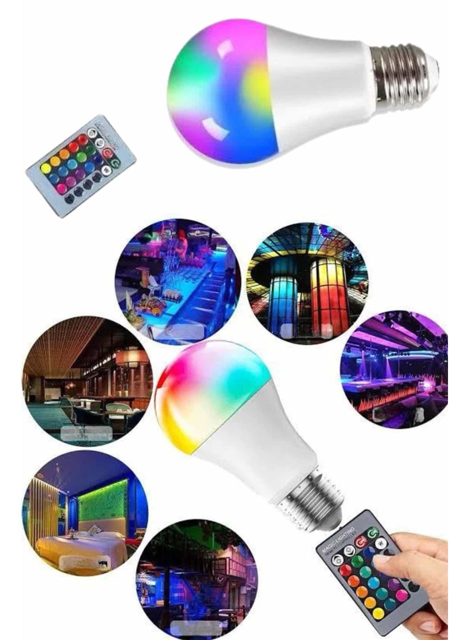 Ayarlanabilir Parlaklık RGB Led Ampul Beyaz Lamba Ve Renkli Ampul