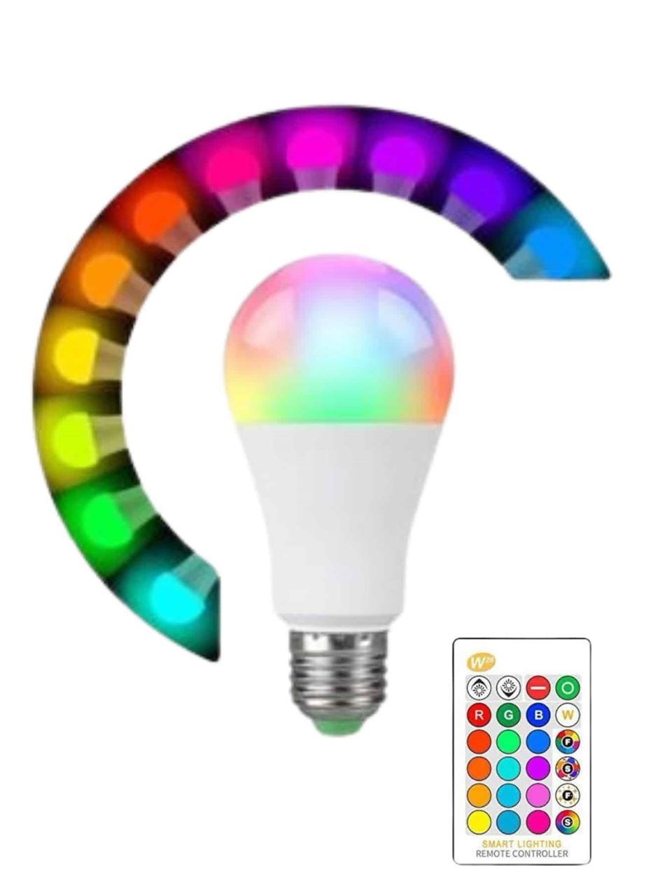 Akıllı RGB Led Ampul Led Uzaktan Kumandalı Renk Değiştiren Ampul