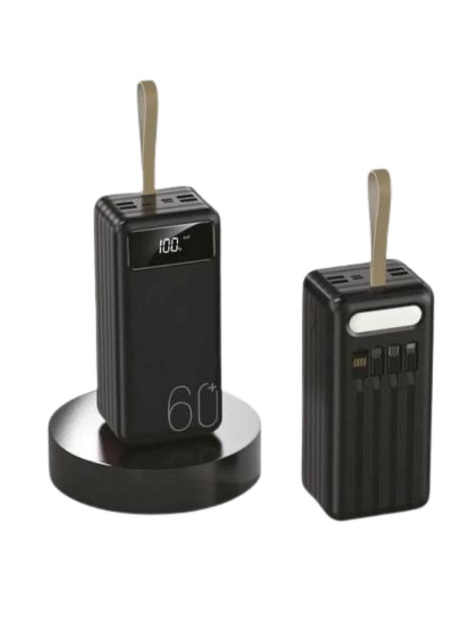 Powerbank 60.000 Mah Taşınabilir Şarj Hızlı El Fenerli Dijital Göstergeli