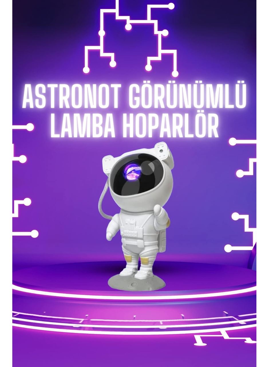 Astronot Şeklinde Bluetooth Hoparlör Gökyüzü Kumandalı Aydınlatma Lamba