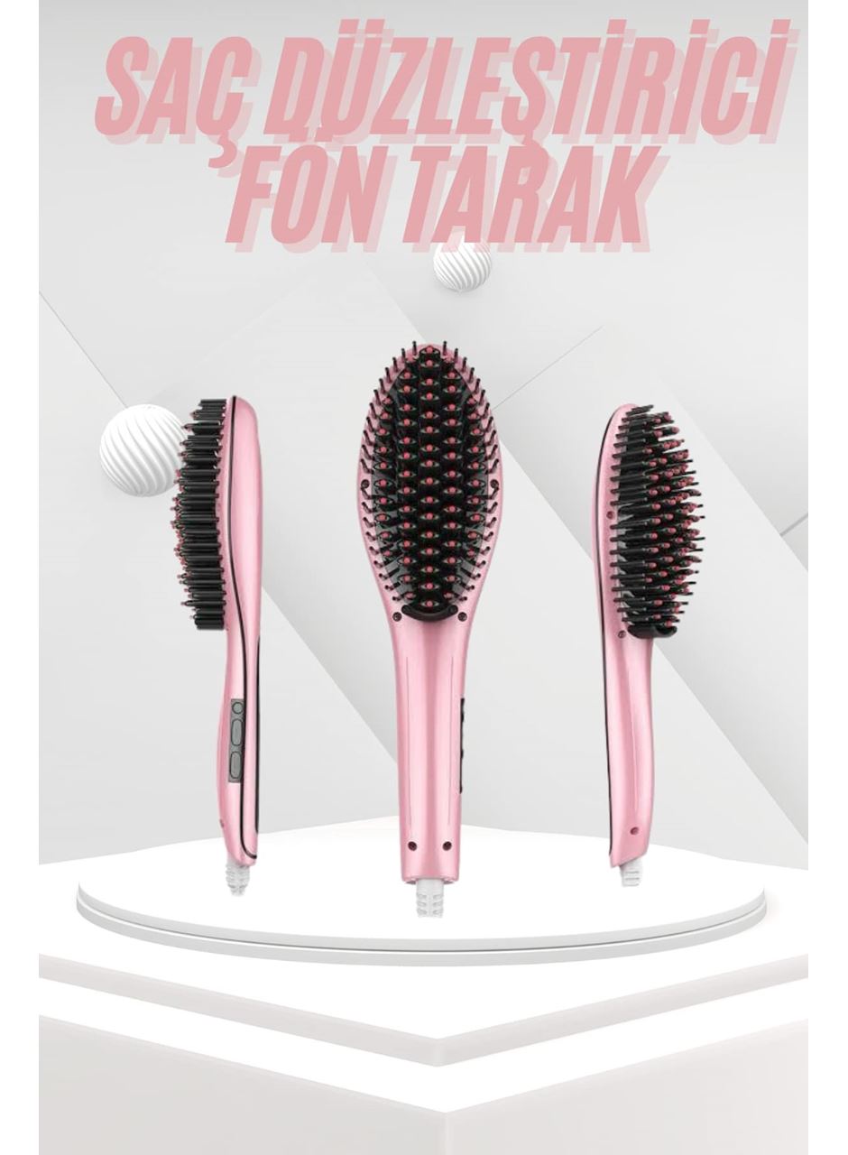 Saç Fırça Akıllı LCD Ekran Pratik Saç Düzleştirici Tarak Pratik Taşınabilir