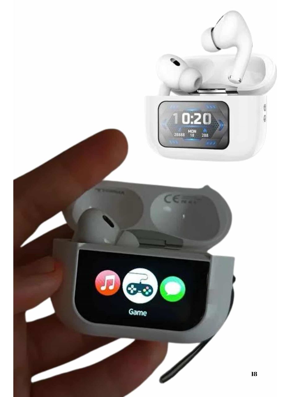 Dokunmatik Ekranlı Air Pro 2 ANC Kulaklık Kablosuz Çok Fonksiyonlu