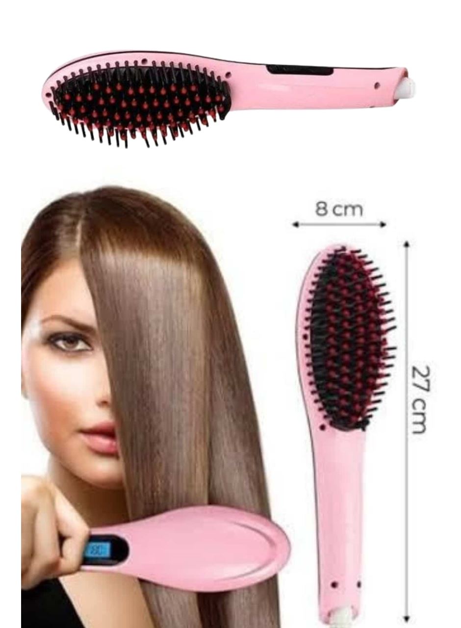 Saç Fırça Akıllı LCD Ekran Pratik Saç Düzleştirici Tarak Pratik Taşınabilir