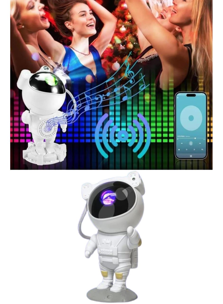 Projeksiyon Astronot Lamba Speaker Sevimli Astronot Bluetooth Hoparlör
