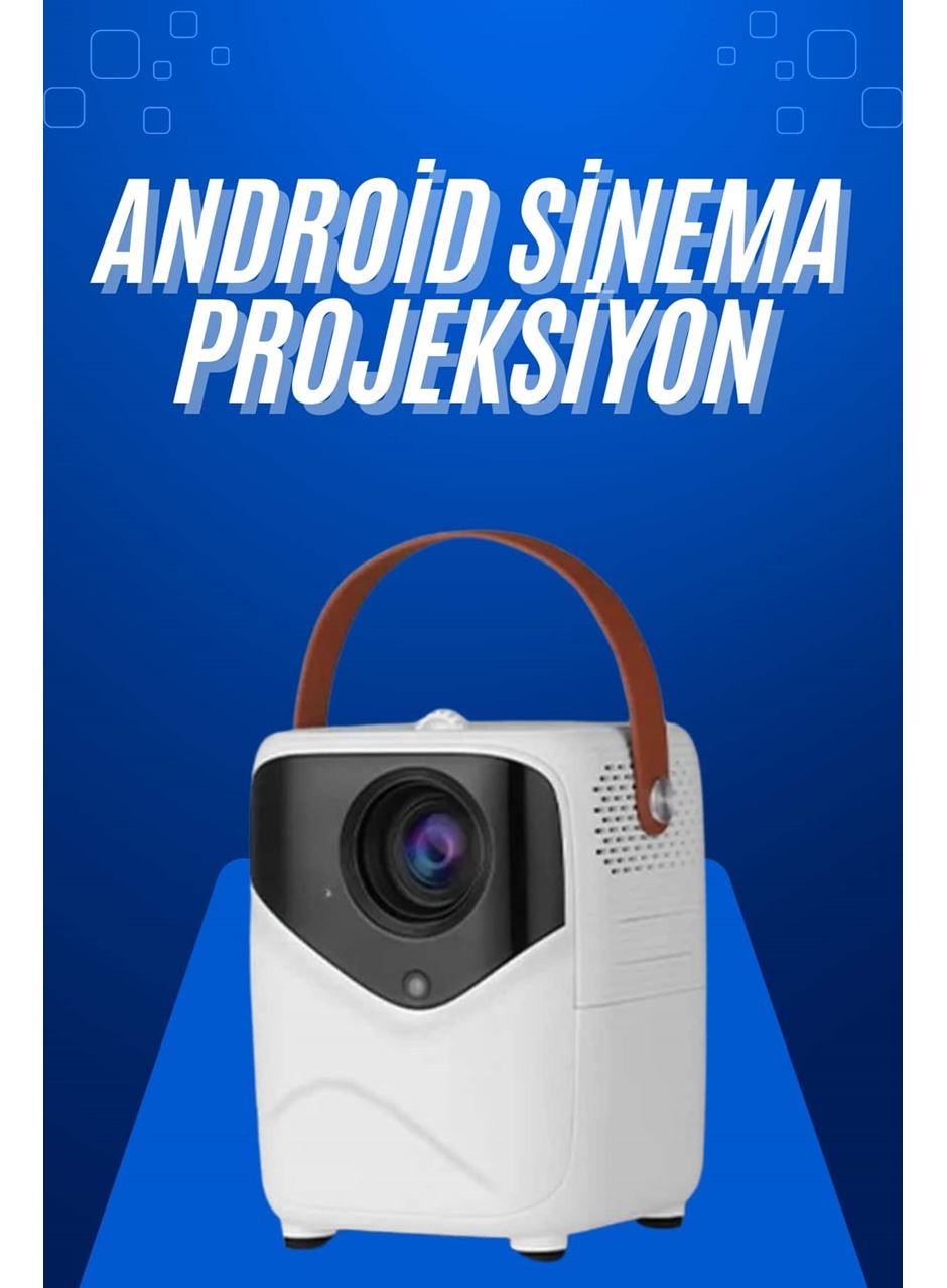 HD Ayaklı Portatif Projeksiyon Cihazı Android İşlemcili Sinema Projektörü