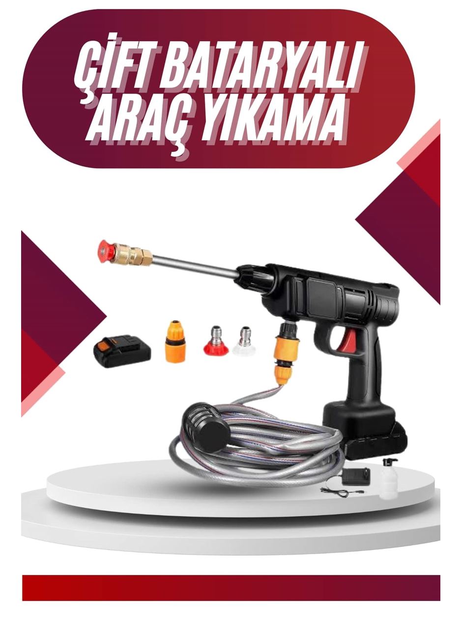 Oto Araba Yıkama Şarjlı Ve Yüksek Basınçlı Oto Yıkama Ve Sulama Tabancası