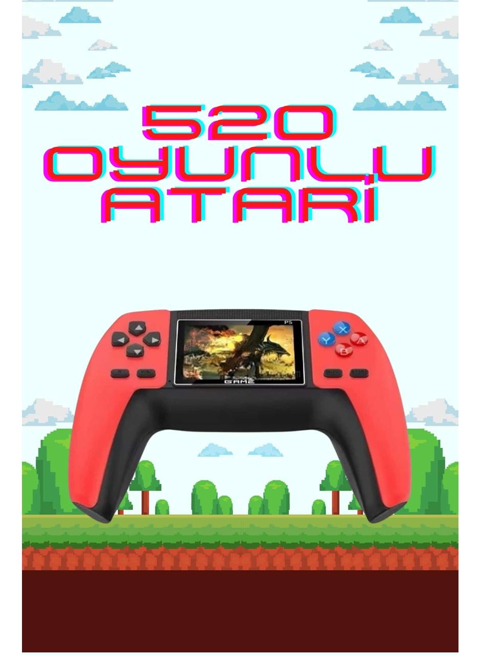 520 Retro Oyunlu El Konsolu Atari Oyun Konsolu Taşınabilir