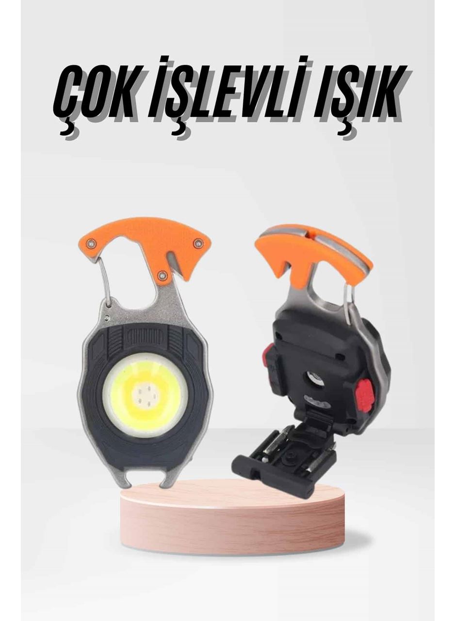 Çok İşlevli Acil Durum Işığı USB Şarjlı Cep Feneri 7 Farklı Mod