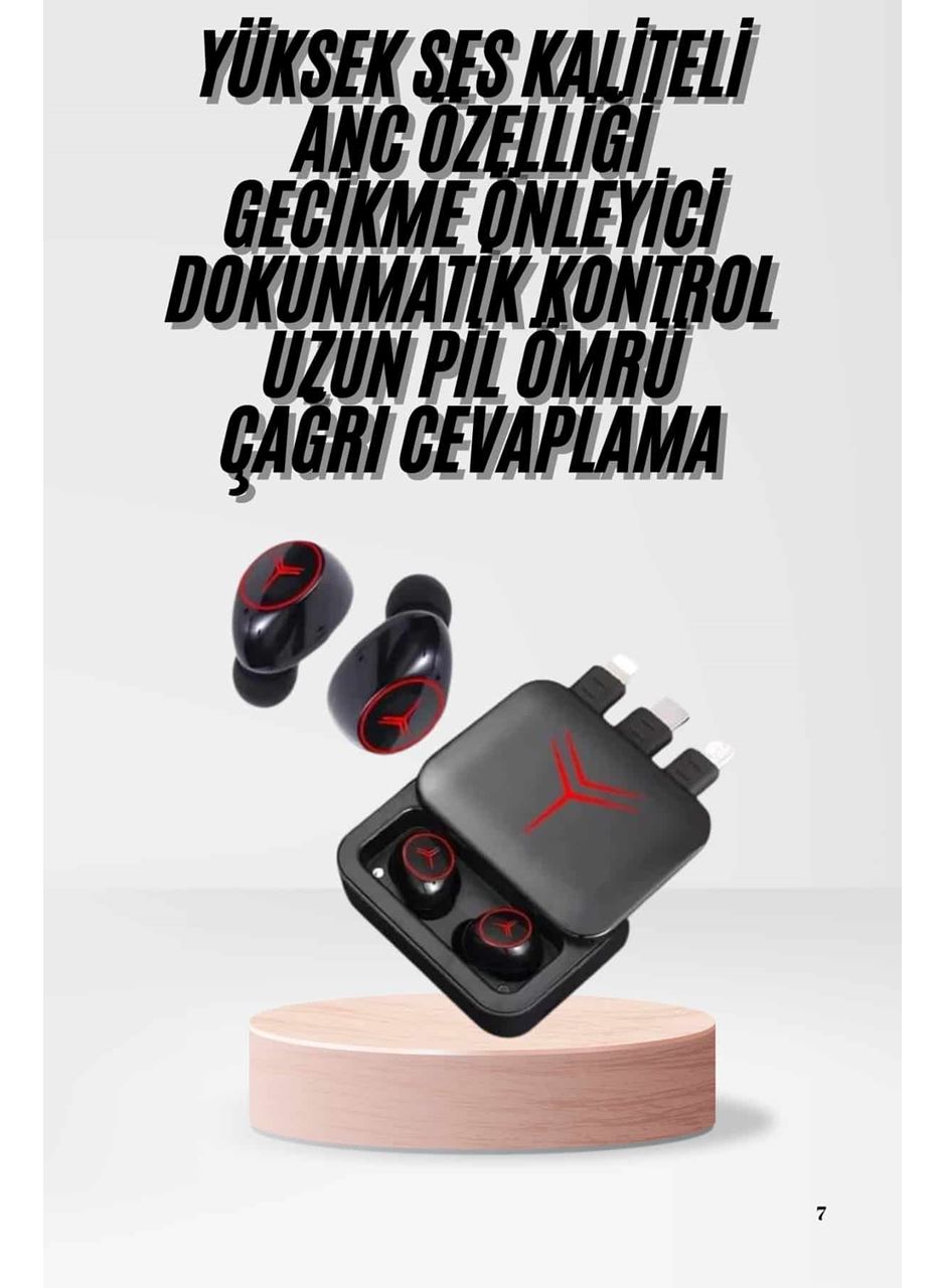 Kablosuz Şarj Göstergeli Powerbank Özellikli Bluetooth Kulaklık Çağrı Cevaplayabilen