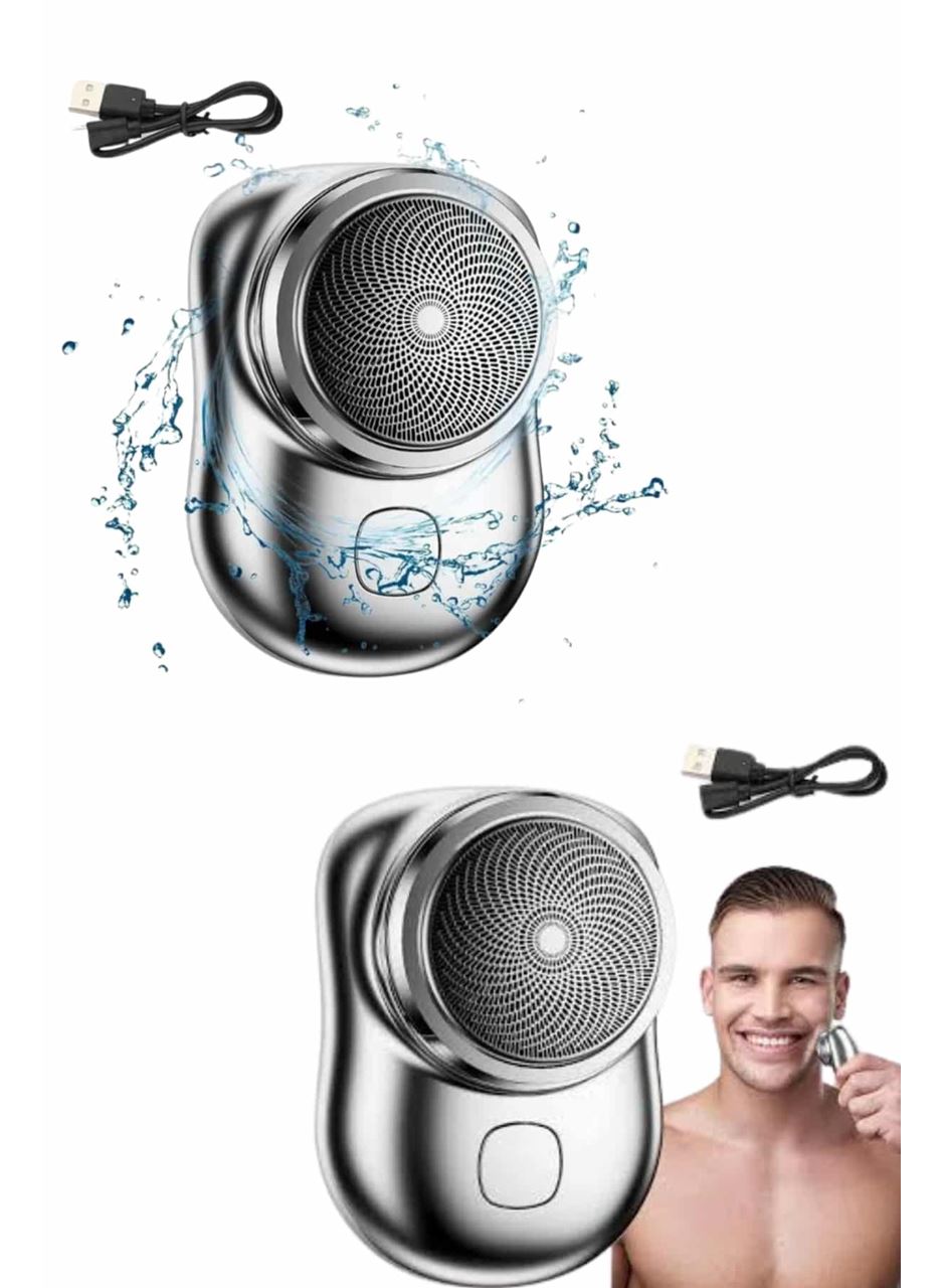 Kablosuz Tıraş Makinesi Günlük Hızlı Taşınabilir Şarjlı Yuvarlak Paslanmaz Çelik