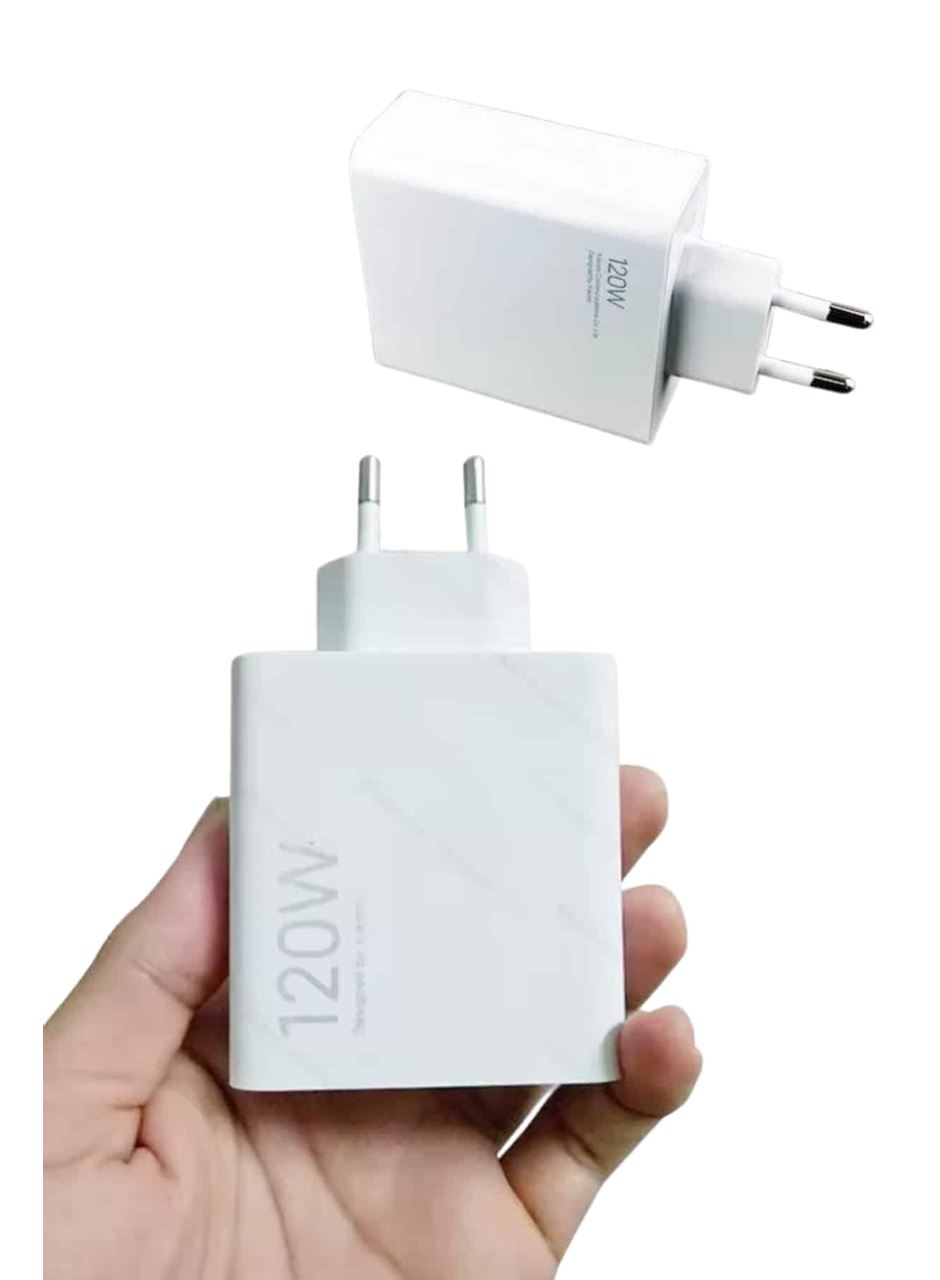 Type C Yüksek Hızlı Şarj Aleti Beyaz 120W Ultra Uzun Ömürlü