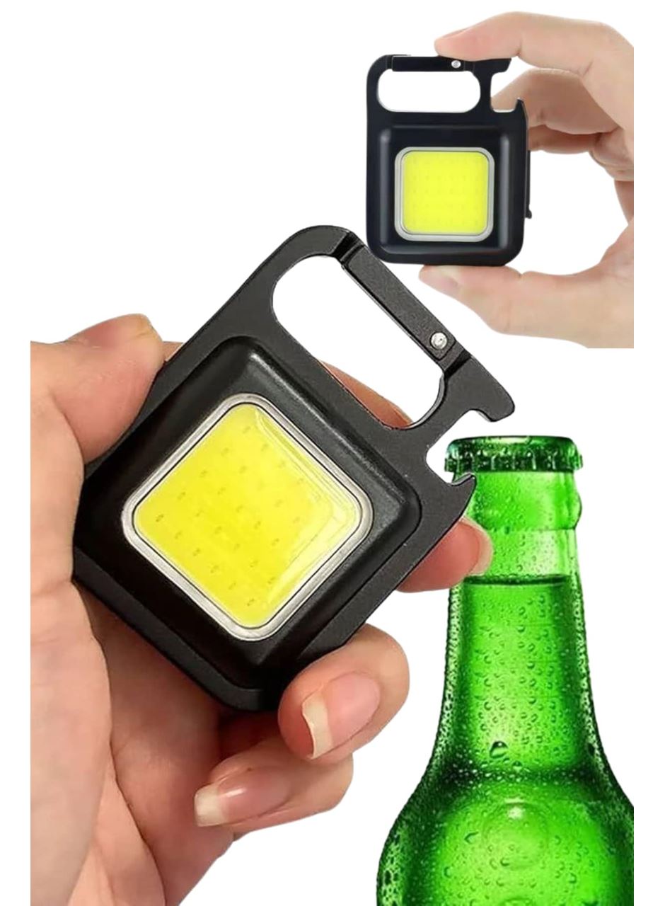 Işıldak USB Şarjlı Cep El Feneri Taşınabilir Mini Led Işık Çok Fonksiyonlu