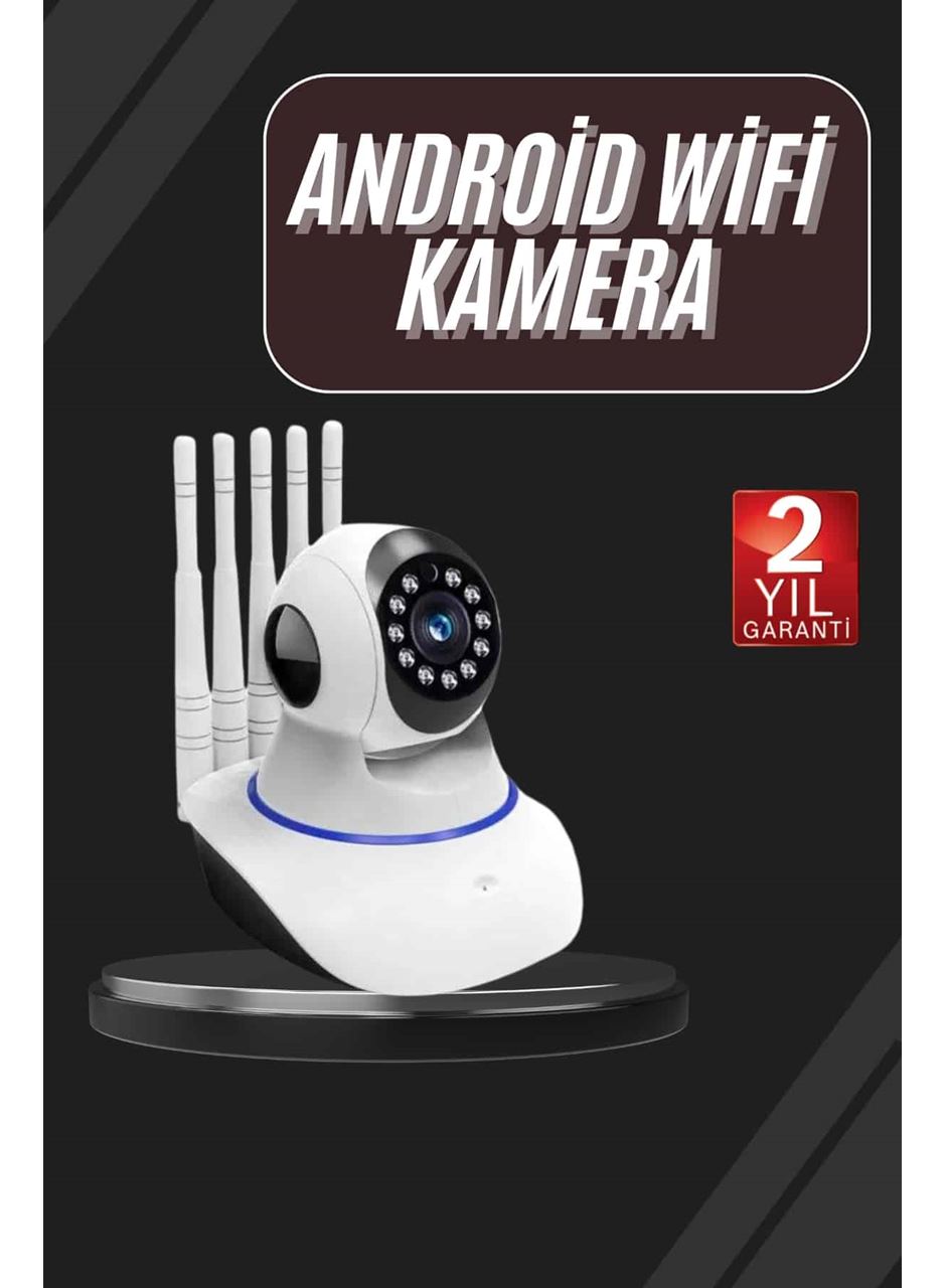 LED Aydınlatmalı 5 Antenli Motorlu 1080P Wifi Kamera Sensörlü