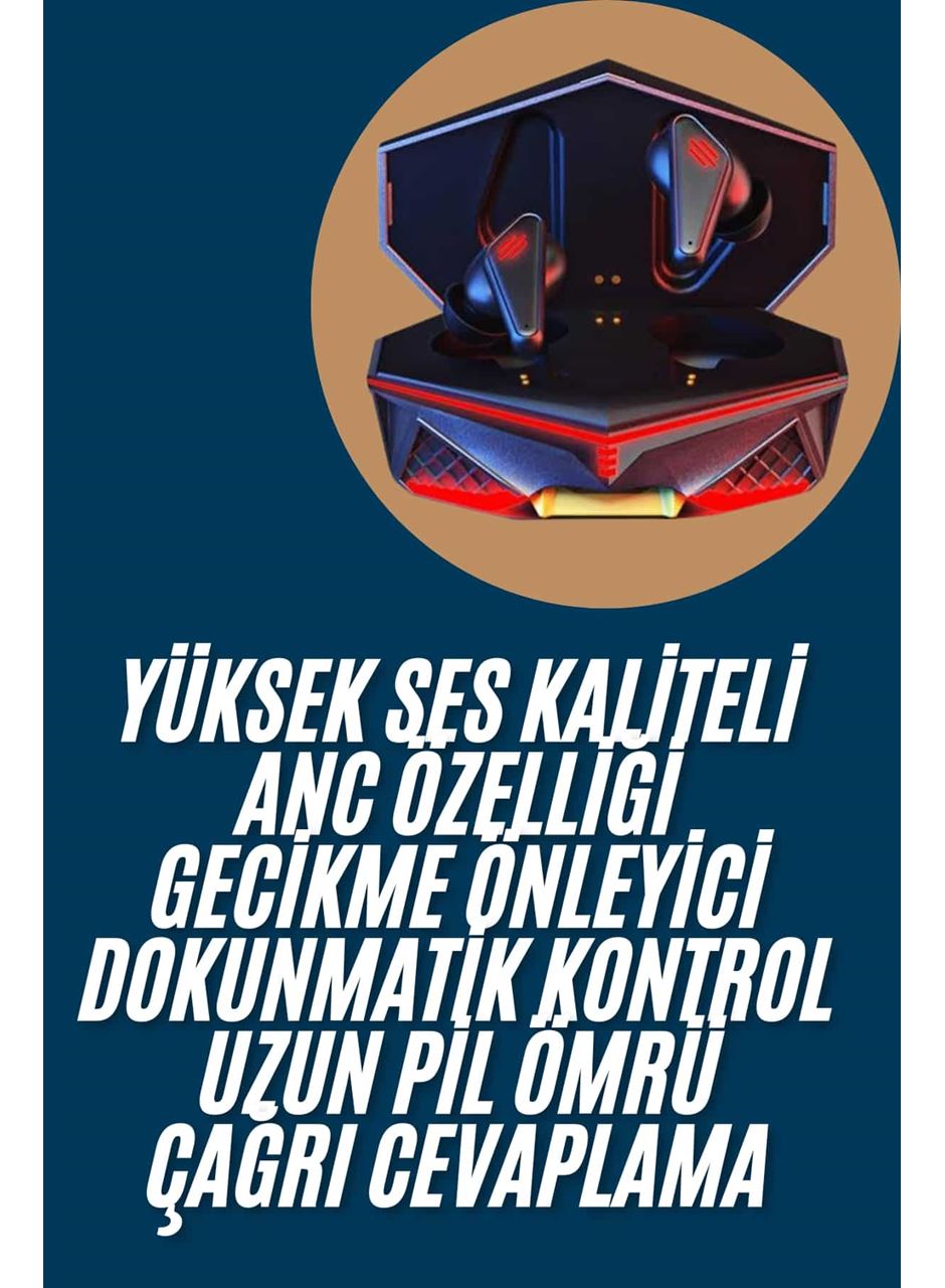 Profesyonel TWS Işıklı Kablosuz Bluetooth Kulaklık Oyuncu Kulaklığı