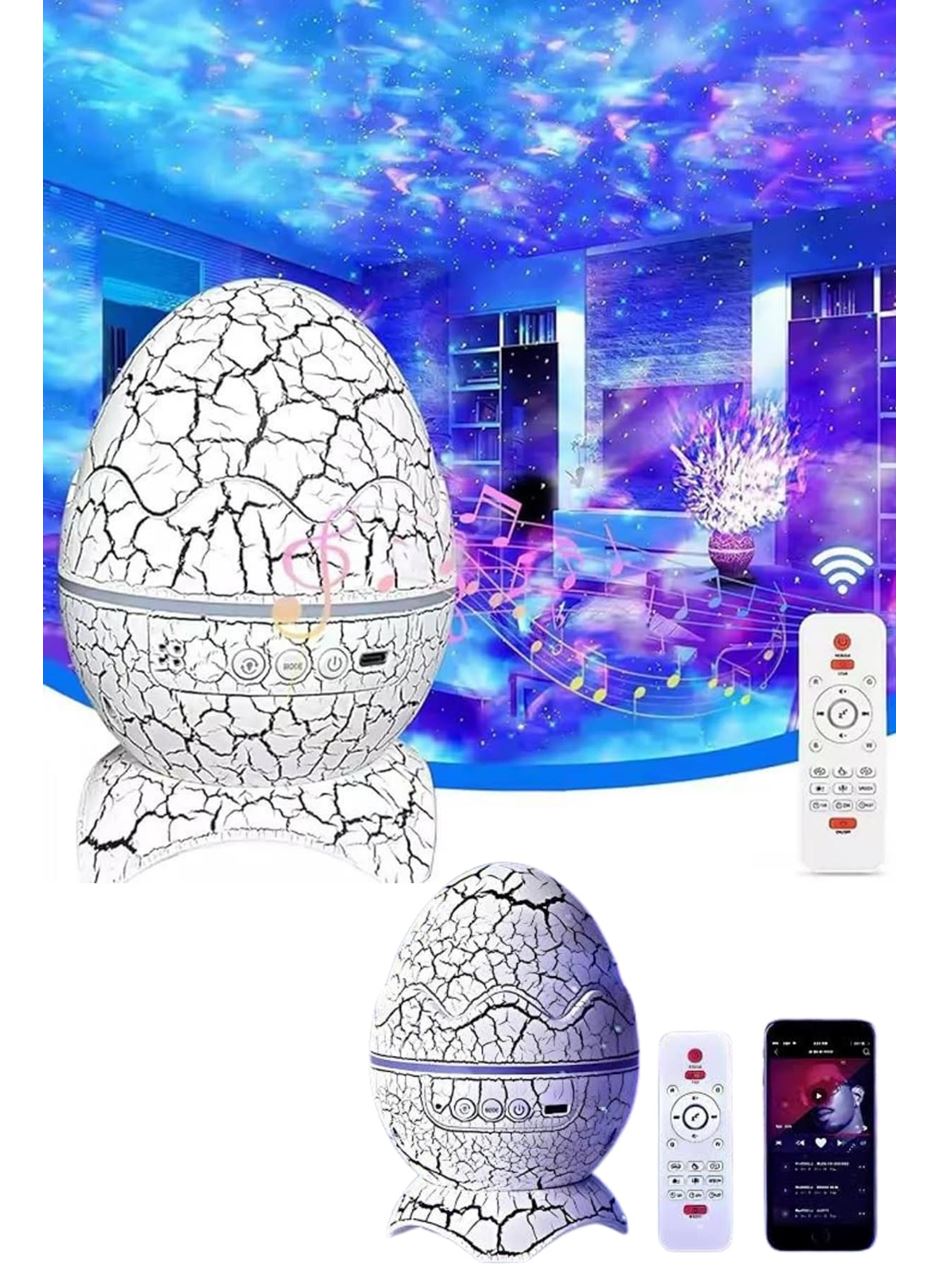 Bluetooth Hoparlör Dinozor Yumurtası Gece Masa Lambası Projektör