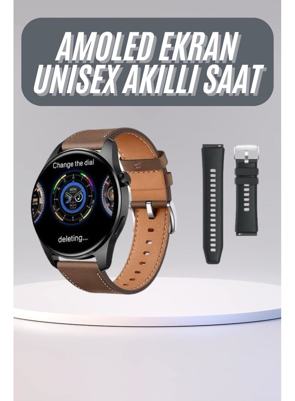 Yuvarlak Kasa 46mm Akıllı Saat Android Ve IOS Uyumlu Uyku ve Sağlık Takibi