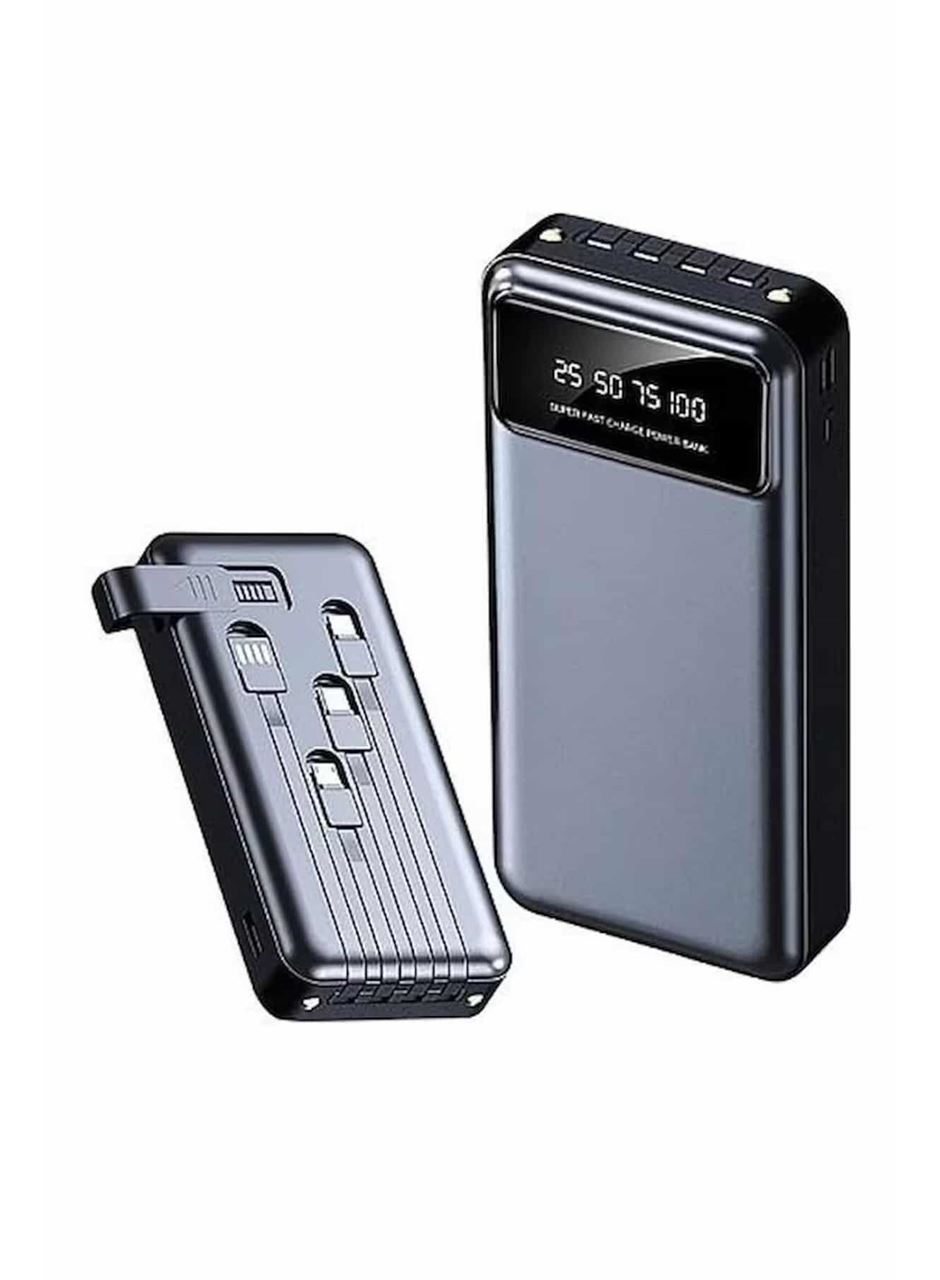 Hızlı Şarj Özellikli 20.000 Mah Dijital Göstergeli USB Girişli Android ve İOS Uyumlu Powerbank