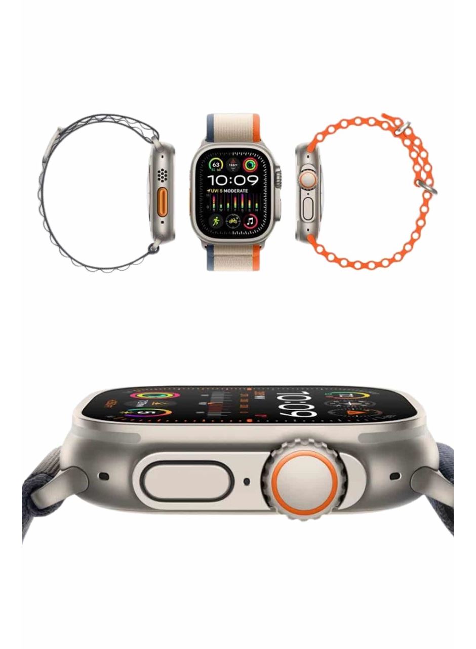 49mm Akıllı Saat Amoled Ekranlı Kadın Erkek Kol Saati Plastik Kordon