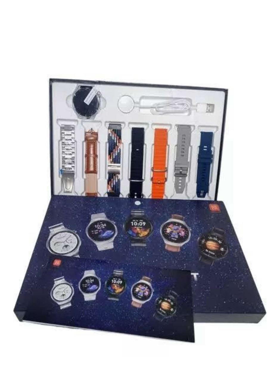 7 Kordonlu Akıllı Saat Siyah Kasa Dokunmatik Ekran Uyku ve Sağlık Takibi