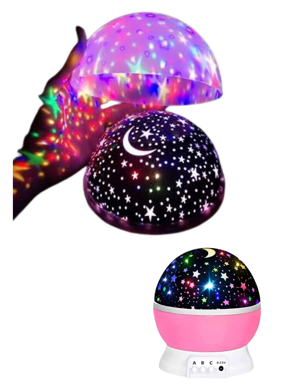 Yıldızlı Gece Lambası Mor Projeksiyon Görünümlü Masa Lambası Renk Değiştirebilen