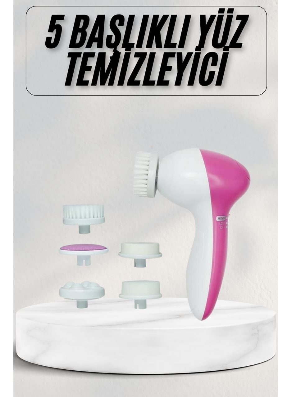 Cilt Temizleme ve Masaj Aleti 5 Başlıklı Akne ve Sivilce Önleyici