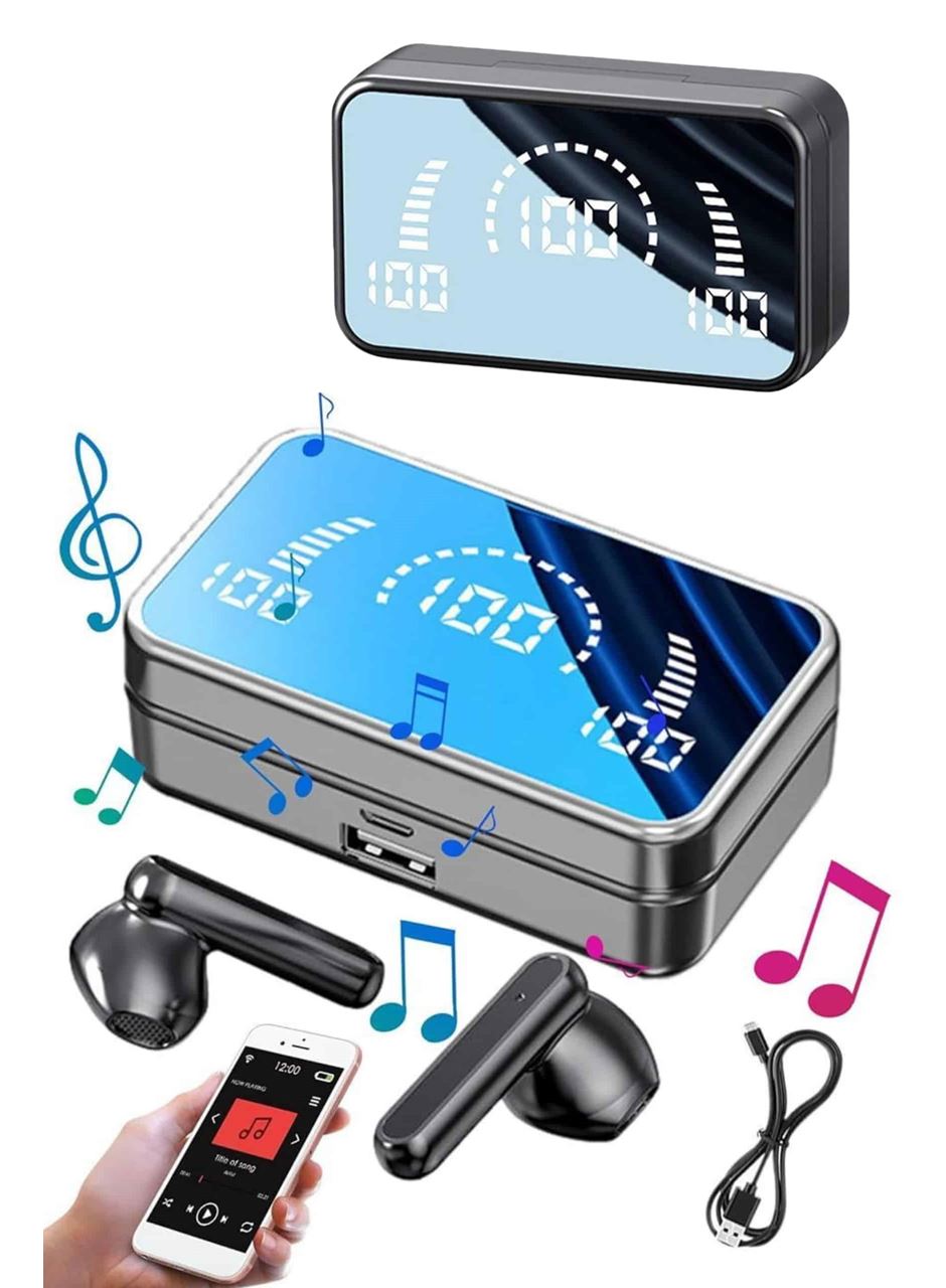 Yeni Nesil Kablosuz Kulaklık Aynalı Powerbank Özellikli Bluetooth Bağlantılı Dijital Göstergeli