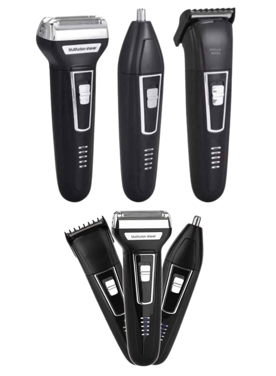 3'lü Set Saç Sakal Kesme Traş Makinesi Burun Kılı Alma Tıraş Makinesi
