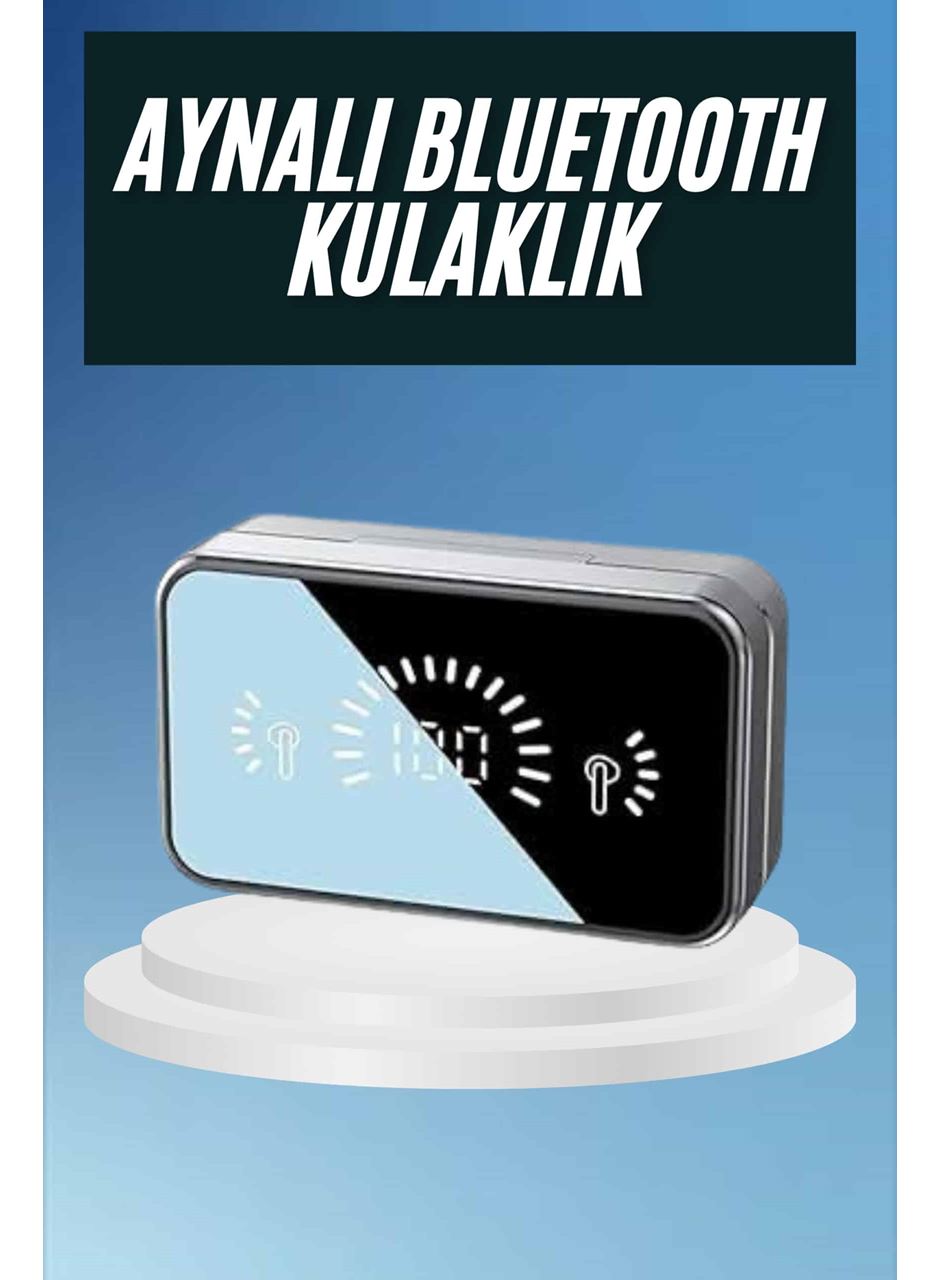 Powerbankli Bluetooth Kulaklık Yüksek Ses Aynalı Çift Dijital Gösterge Ekranı