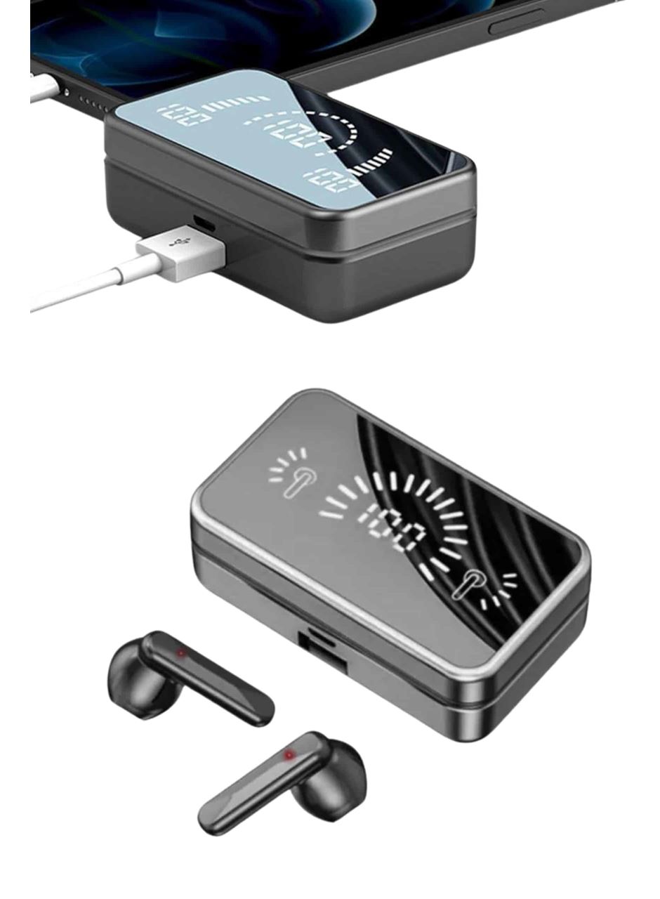 Powerbankli Bluetooth Kulaklık Yüksek Ses Aynalı Çift Dijital Gösterge Ekranı