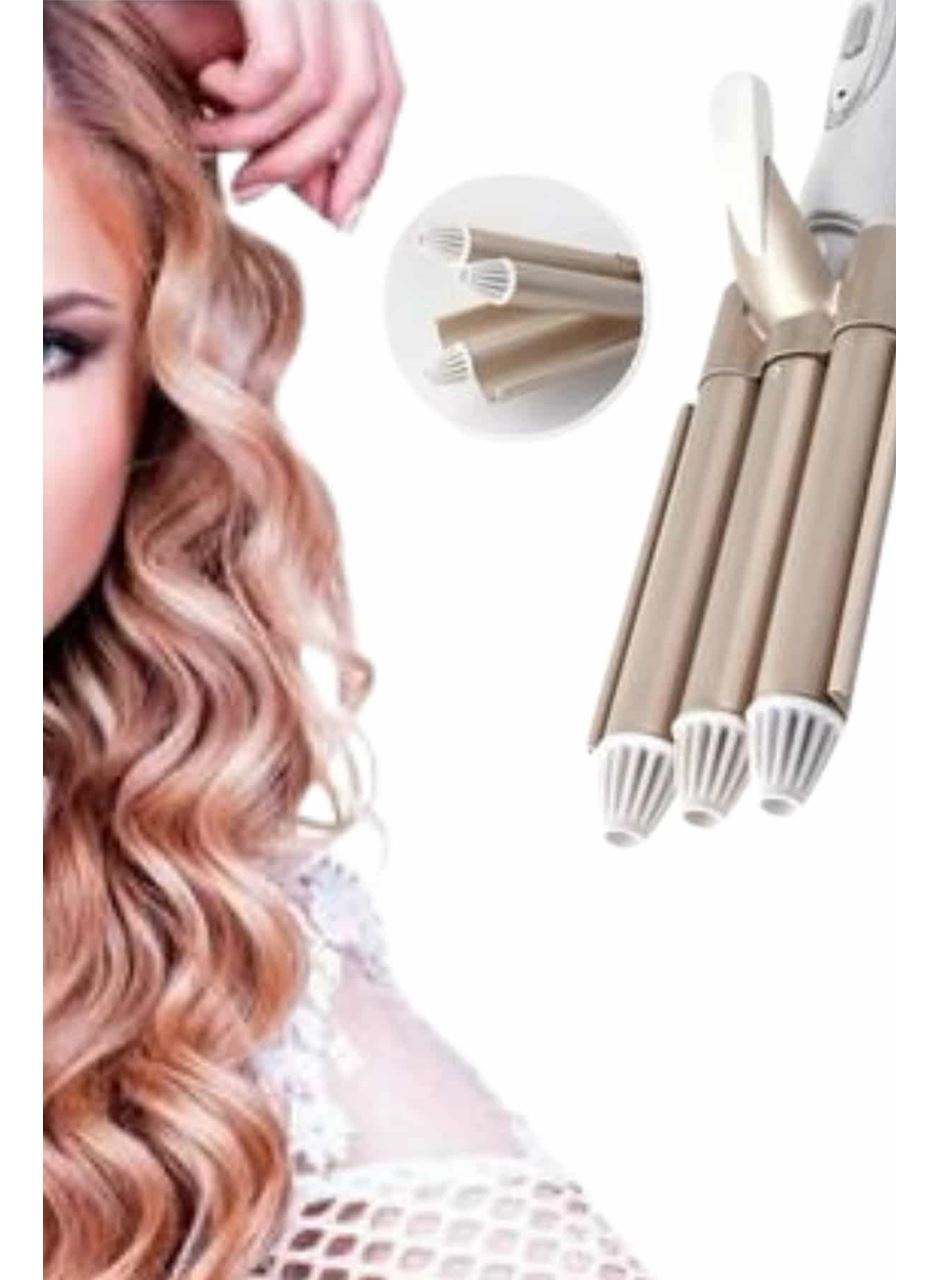 Saç Şekillendirici Wag Maşa Üçlü Yüksek Isı Ayarlı Seramik Kaplama