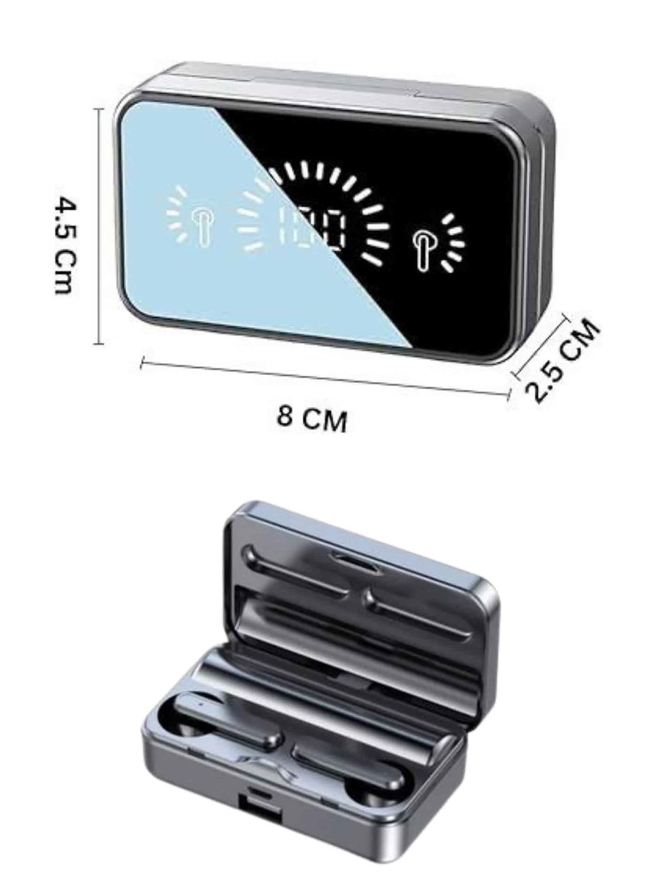 Powerbankli Bluetooth Kulaklık Yüksek Ses Aynalı Çift Dijital Gösterge Ekranı