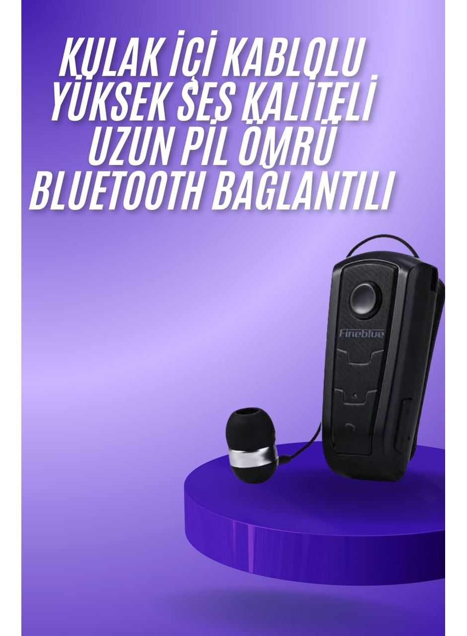 Makaralı Bluetooth Kulakiçi Yaka Kulaklığı Kablosuz Kulaklık
