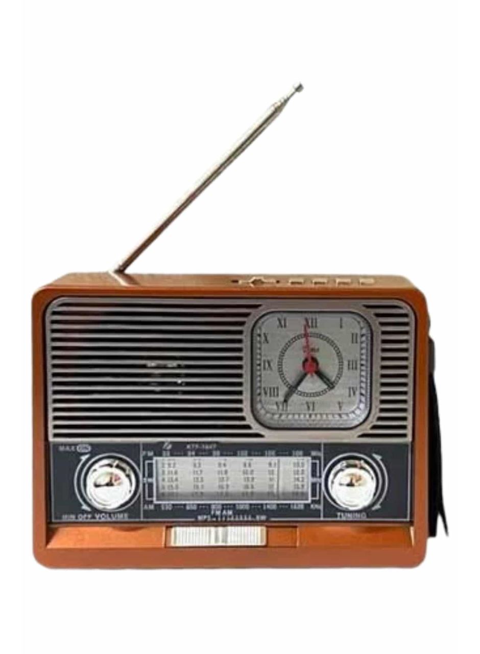 Vintage Nostaljik Radyo AUX USB SD Kart Girişli Şarjlı Bluetooth Bağlantılı