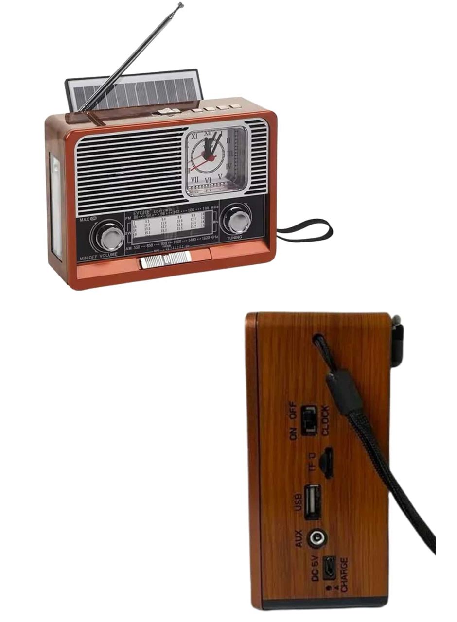 Vintage Nostaljik Radyo AUX USB SD Kart Girişli Şarjlı Bluetooth Bağlantılı
