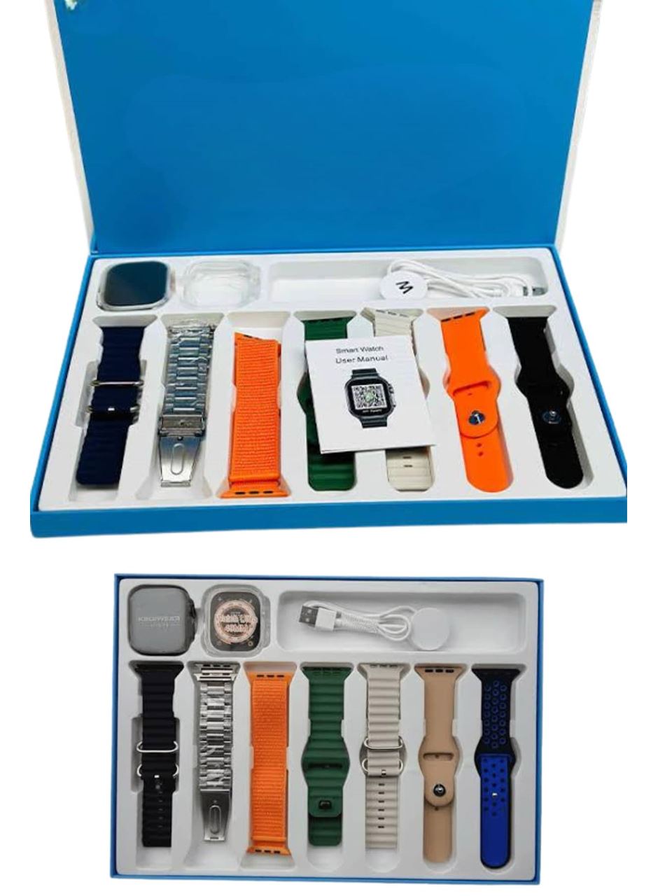 Akıllı Saat 7 Kordon Hediyeli Takvim Alarm Nabız Ölçer Bildirim Görme Sesli Görüşme