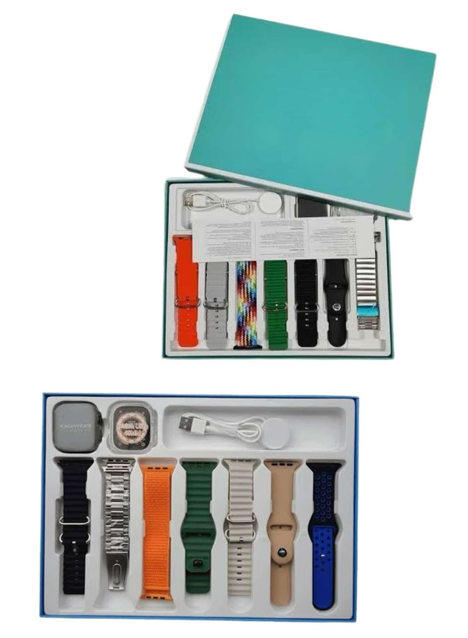 7 Kordonlu Unisex Akıllı Saat Çoklu Kordon Seçeneği Amoled Ekran