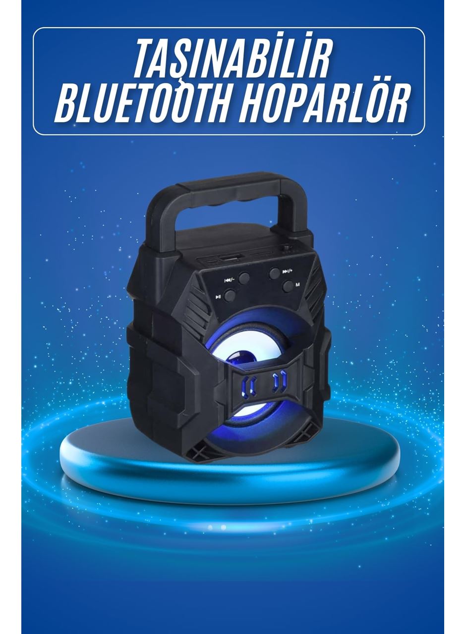 Işıklı Bluetooth Hoparlör Ses Bombası Taşınabilir Yüksek Ses Kaliteli Radyo Özelliği
