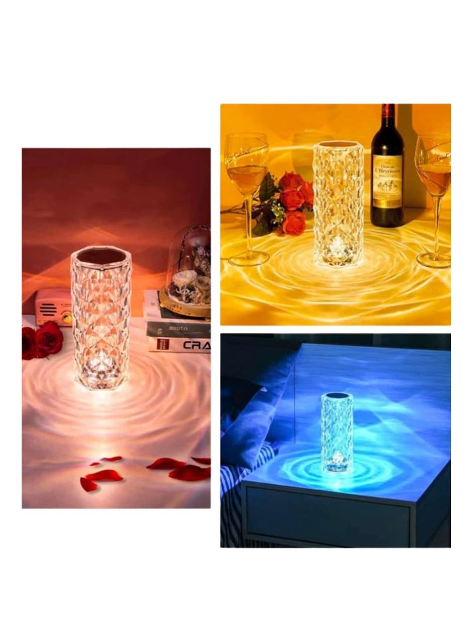 Masa ve Gece Lambası Şık ve Dayanıklı Sensörlü Şarjlı Kristal Lamba