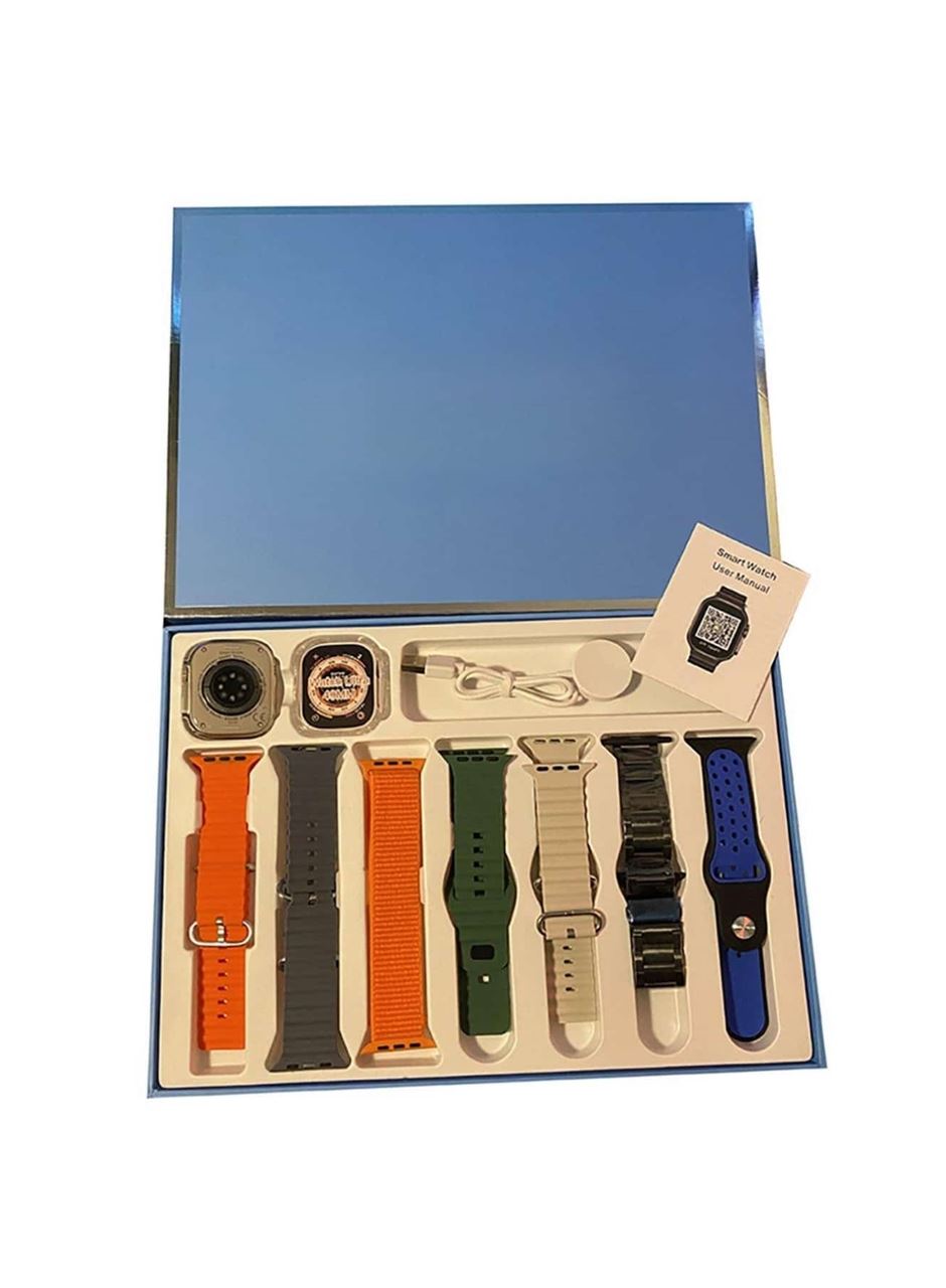 7 Kordonlu Unisex Akıllı Saat Çoklu Kordon Seçeneği Amoled Ekran