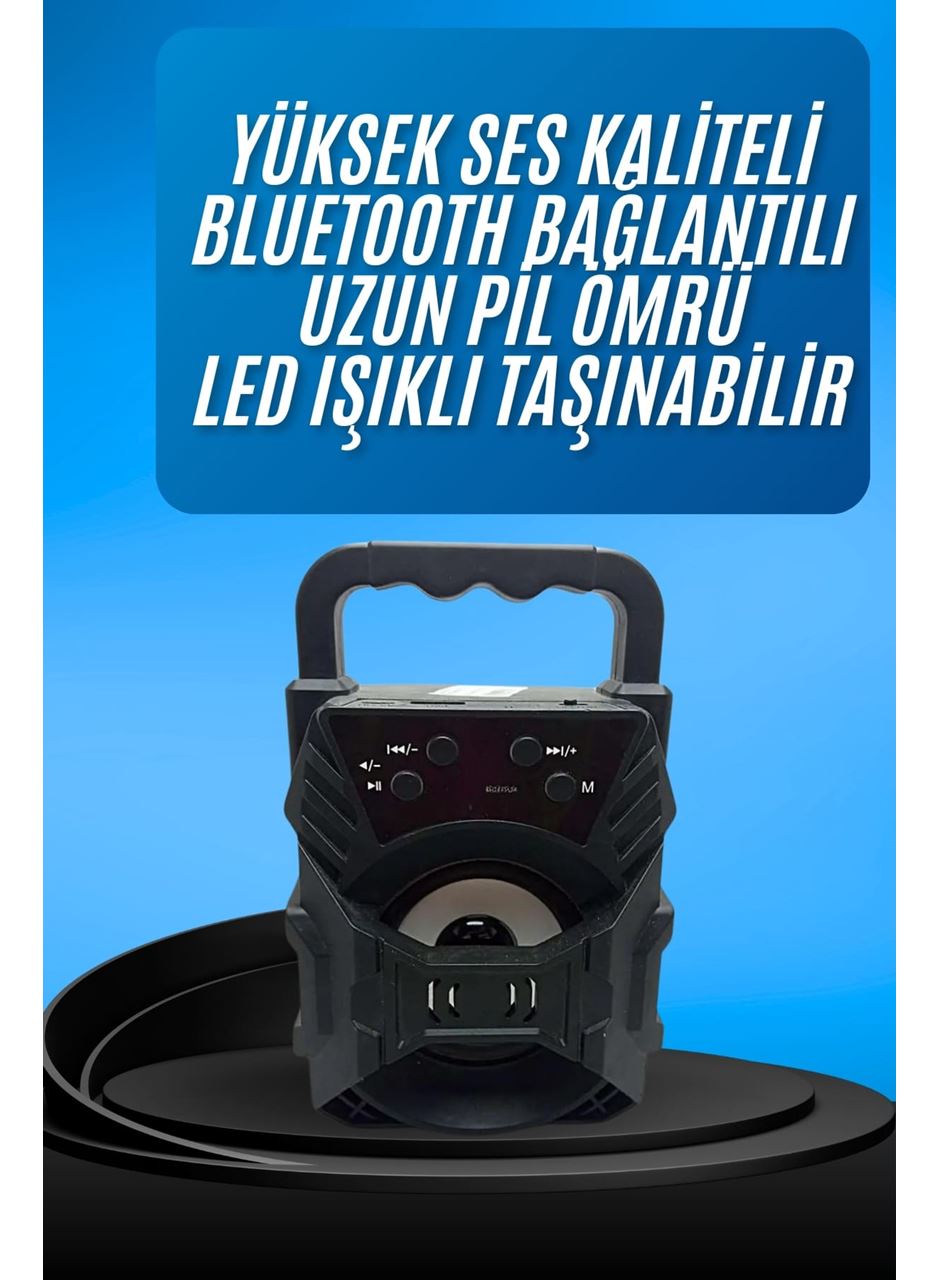 Işıklı Bluetooth Hoparlör Ses Bombası Taşınabilir Yüksek Ses Kaliteli Radyo Özelliği