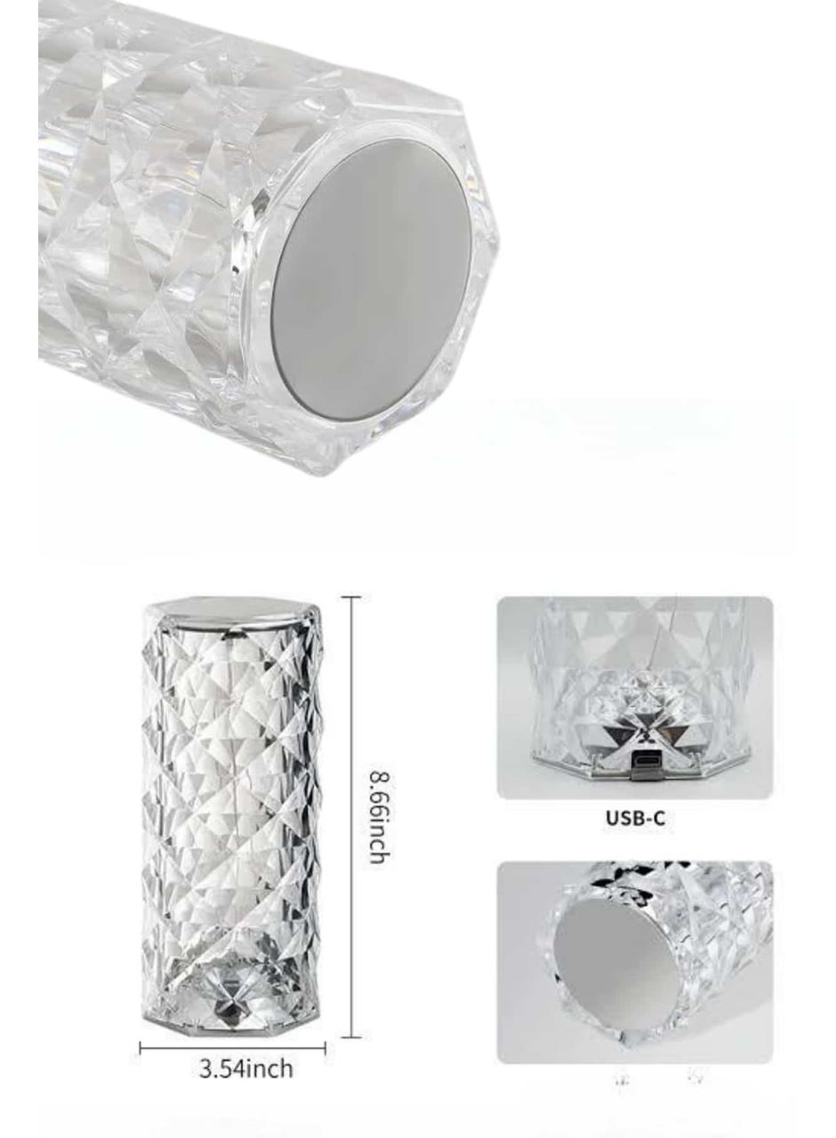 Yeni Nesil Modern Kristal Masa ve Gece Lambası Dokunmatik Renk Değiştirebilen