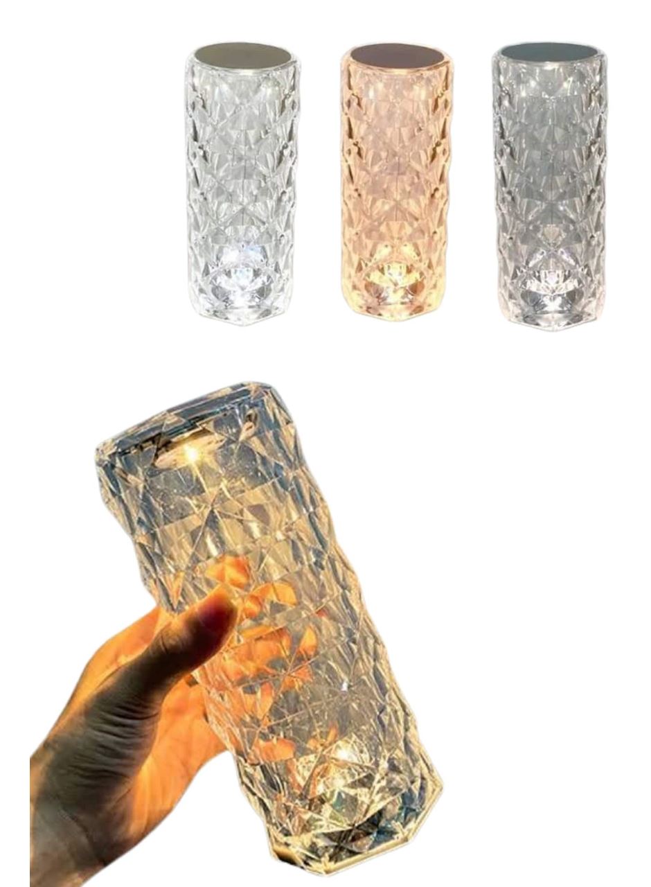 Yeni Nesil Modern Kristal Masa ve Gece Lambası Dokunmatik Renk Değiştirebilen