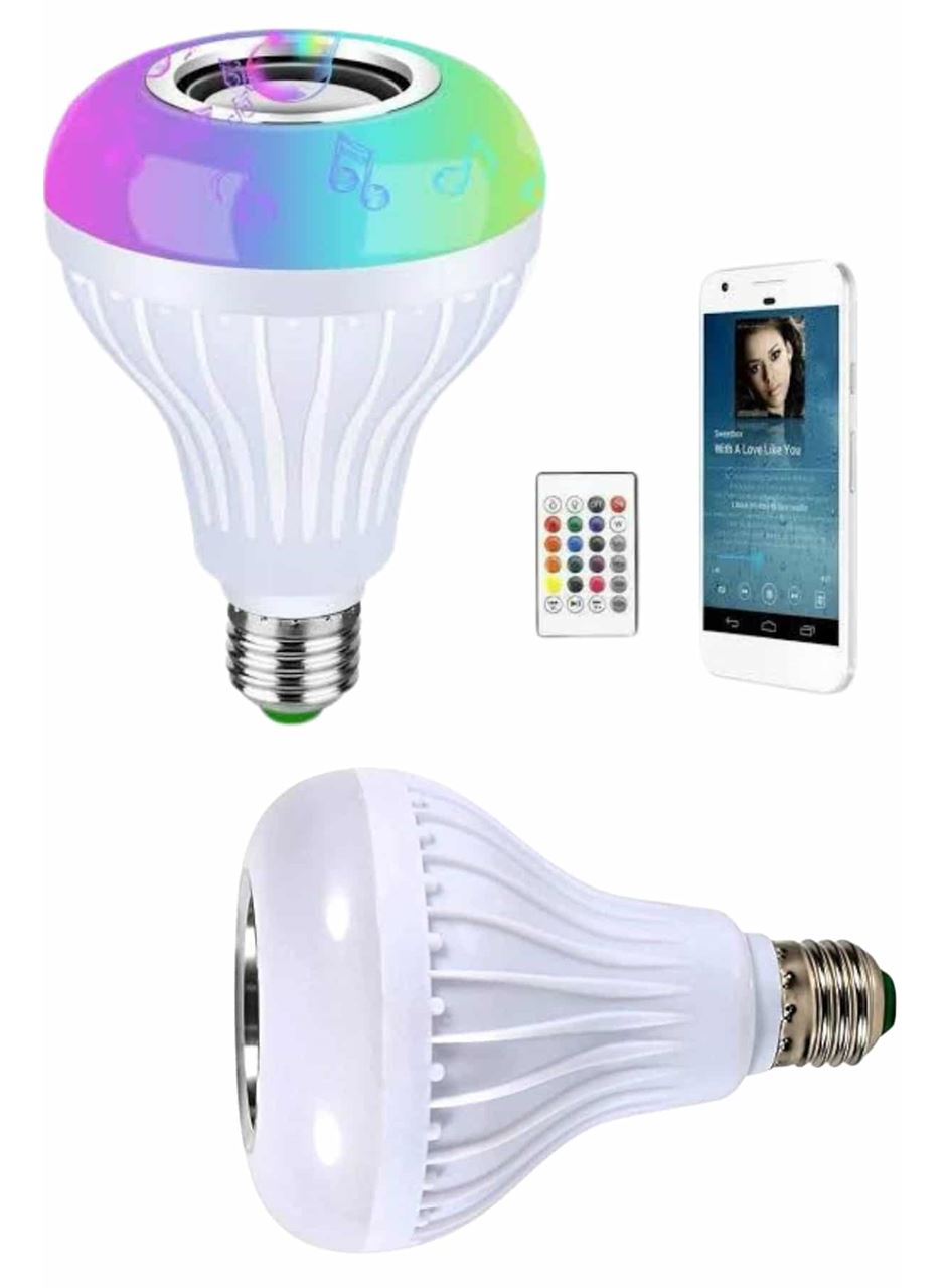 Kumandalı RGB Led Işık Bluetooth Hoparlör Ses Lambası Renkli Ampul