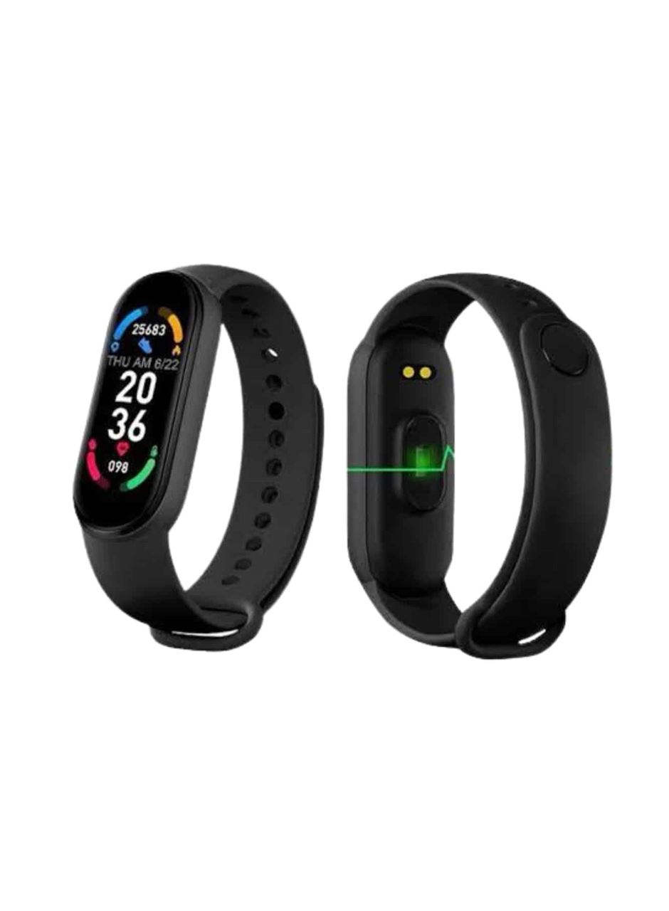 M6 Akıllı Bileklik Siyah Adımsayar Spor Takibi Android ve İOS Uyumlu